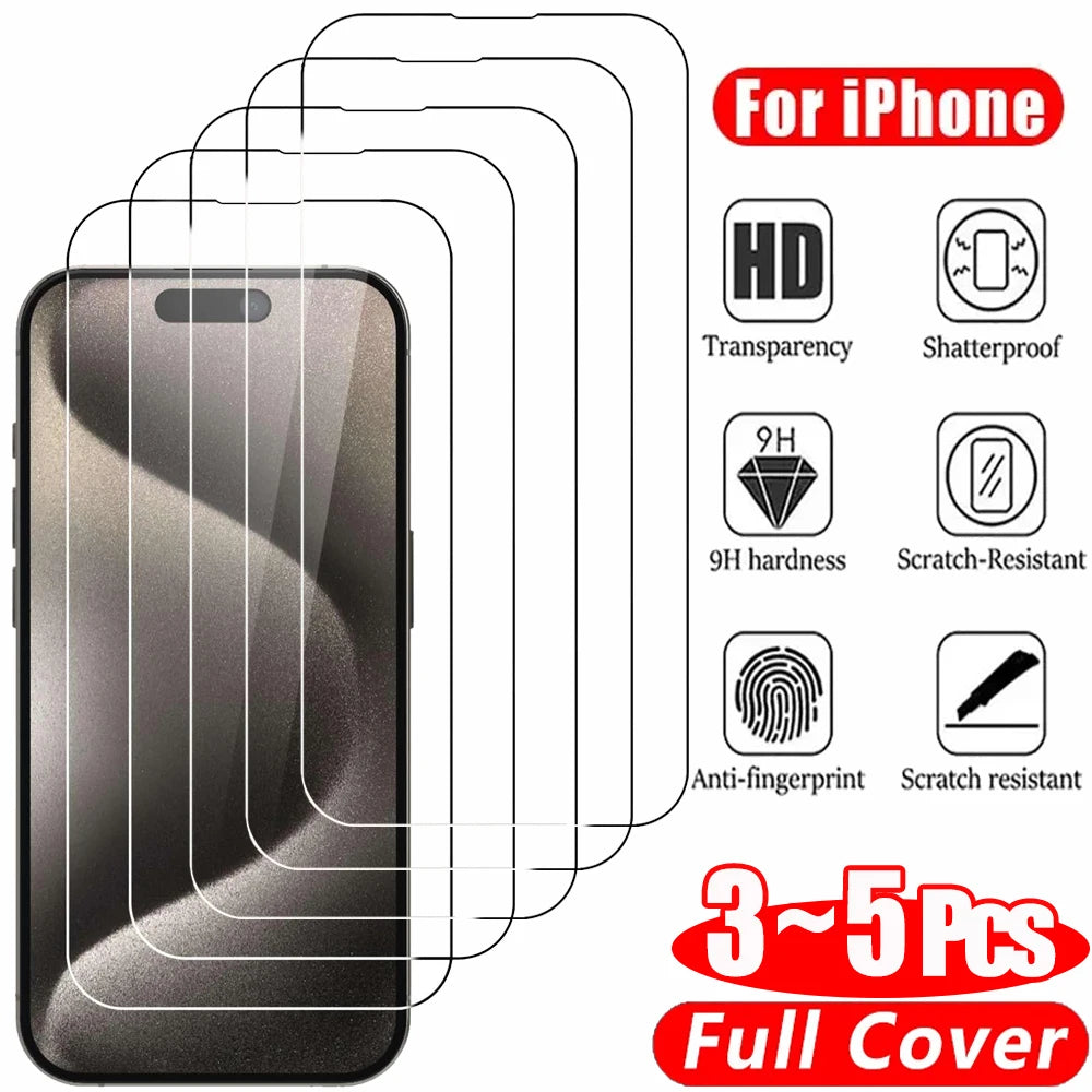 iPhone Tempered Glass Screen Protector (iPhone 11–18 Pro Max)