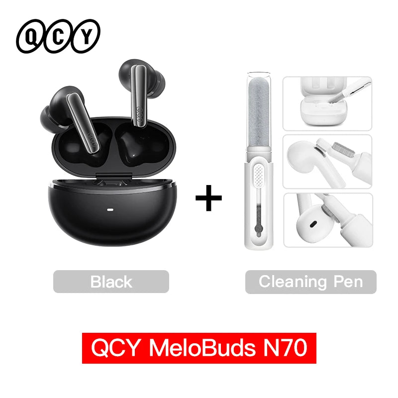 QCY MeloBuds N70 ANC Earbuds – Bluetooth 6.0, LDAC, 50H, IPX5