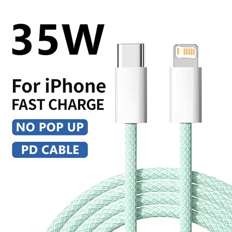 35W PD Braided Fast Charge USB-C Cable for iPhone