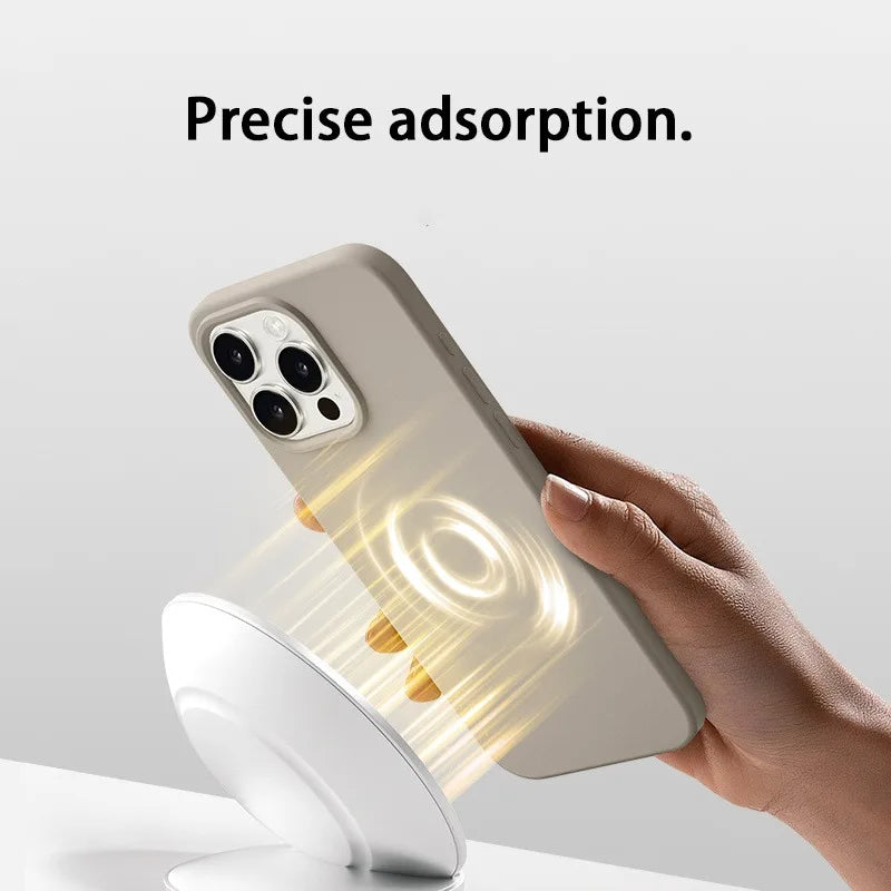 MagSafe Phone Case Soft Liquid Silicone Cover