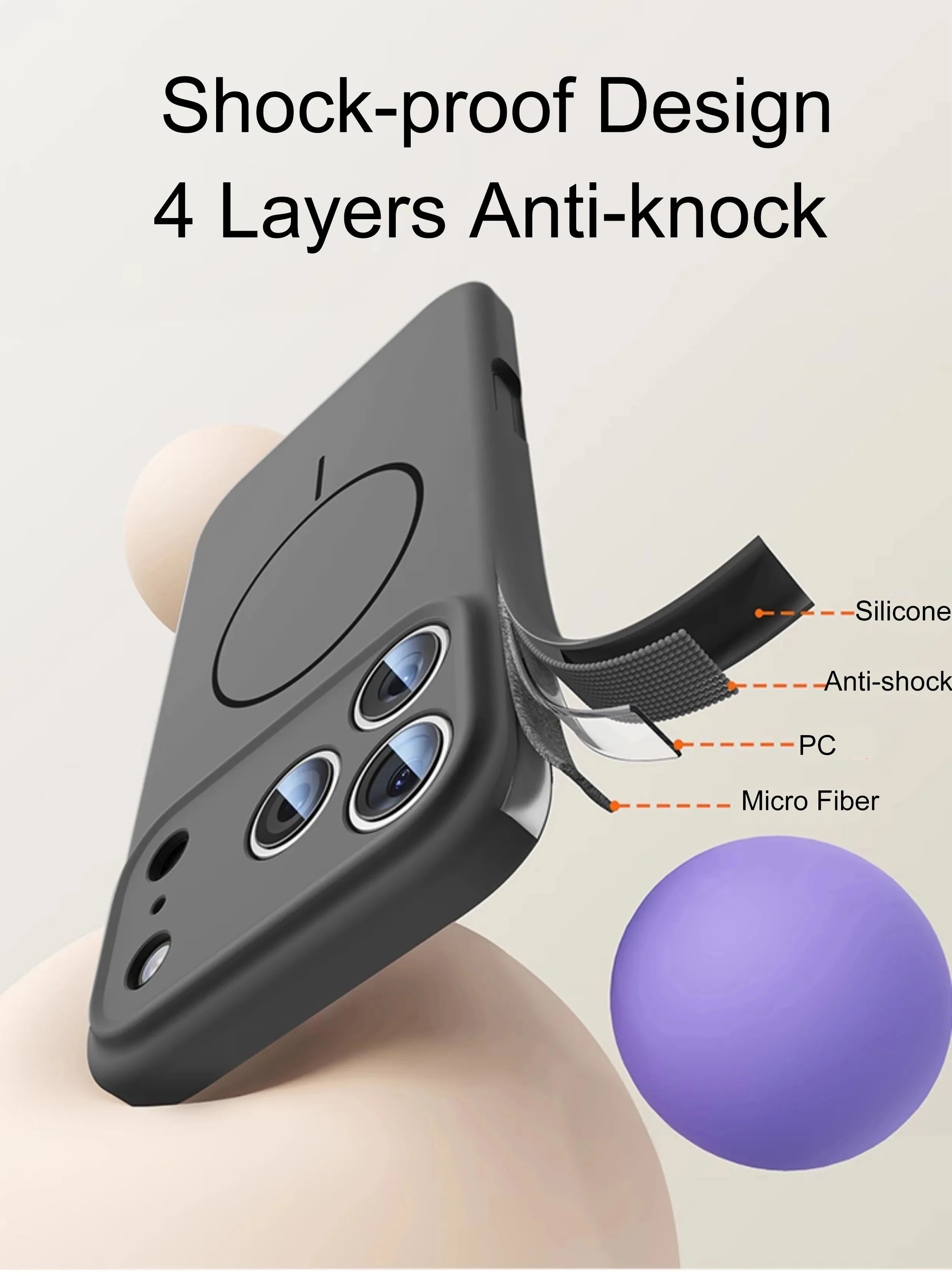 Liquid Silicone Magsafe Phone Case