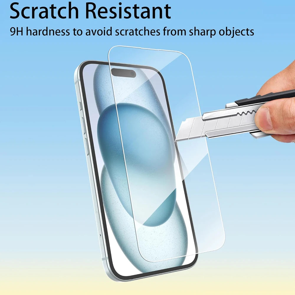 iPhone Tempered Glass Screen Protector (iPhone 11–18 Pro Max)