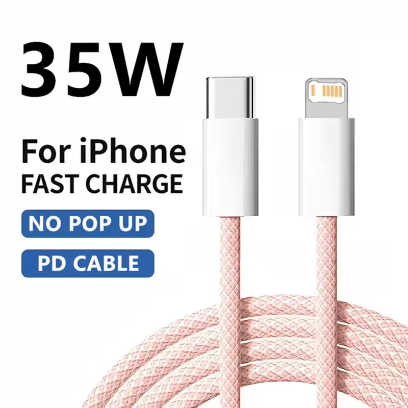 35W PD Braided Fast Charge USB-C Cable for iPhone