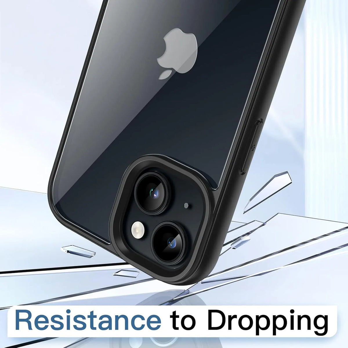 Colour Back Transparent Shockproof Phone Case