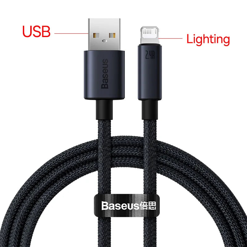 Baseus USB-C to Lightning Cable – 20W PD Fast Charging (iPhone 8–13)
