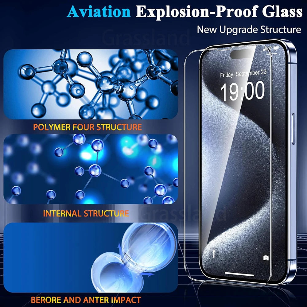 iPhone Tempered Glass Screen Protector 4-Pack