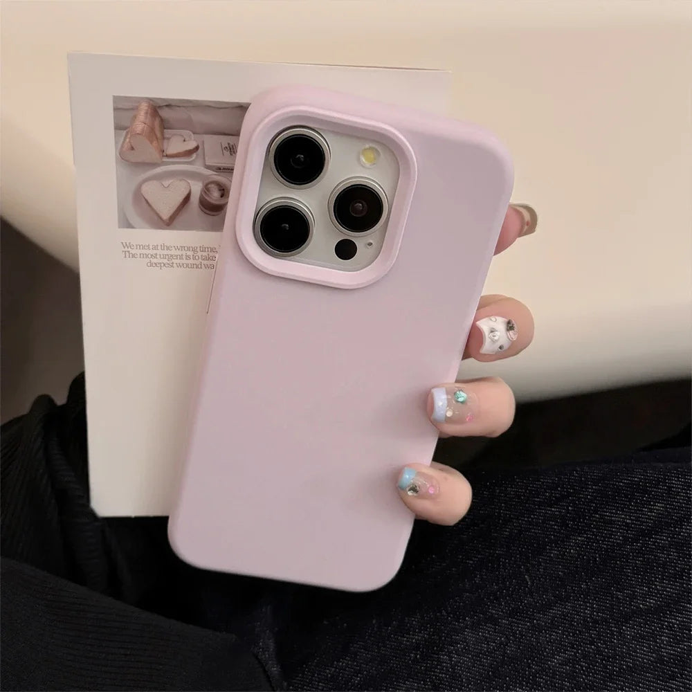 Silicone Solid Color Simple Fashion Phone Case