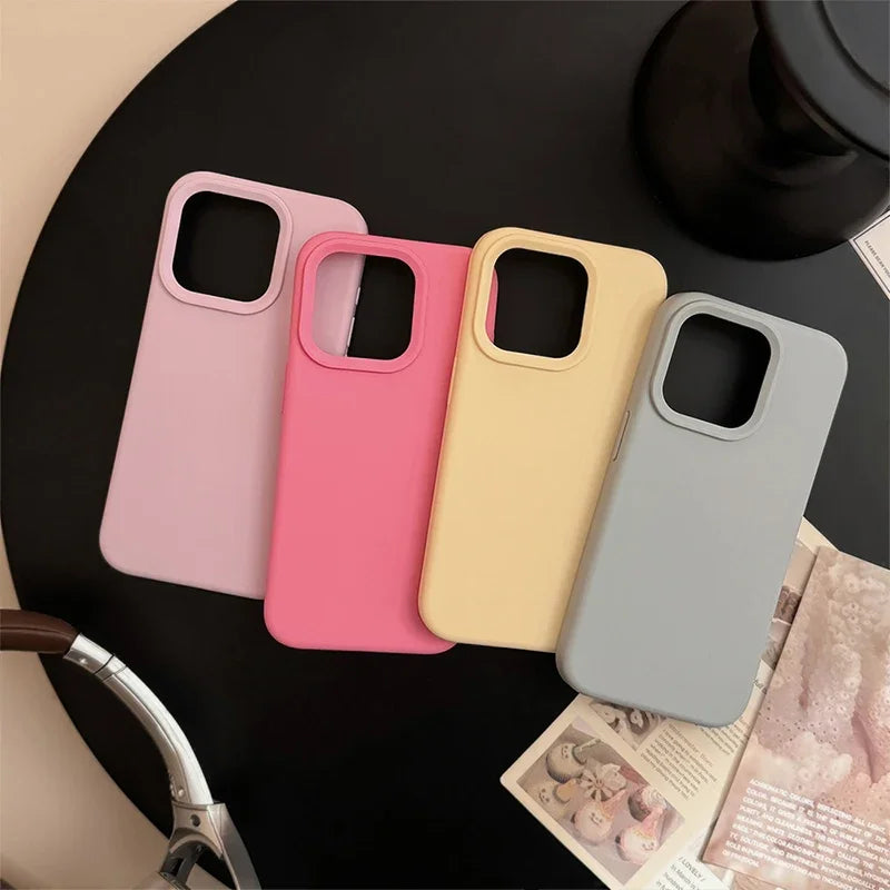 Silicone Solid Color Simple Fashion Phone Case