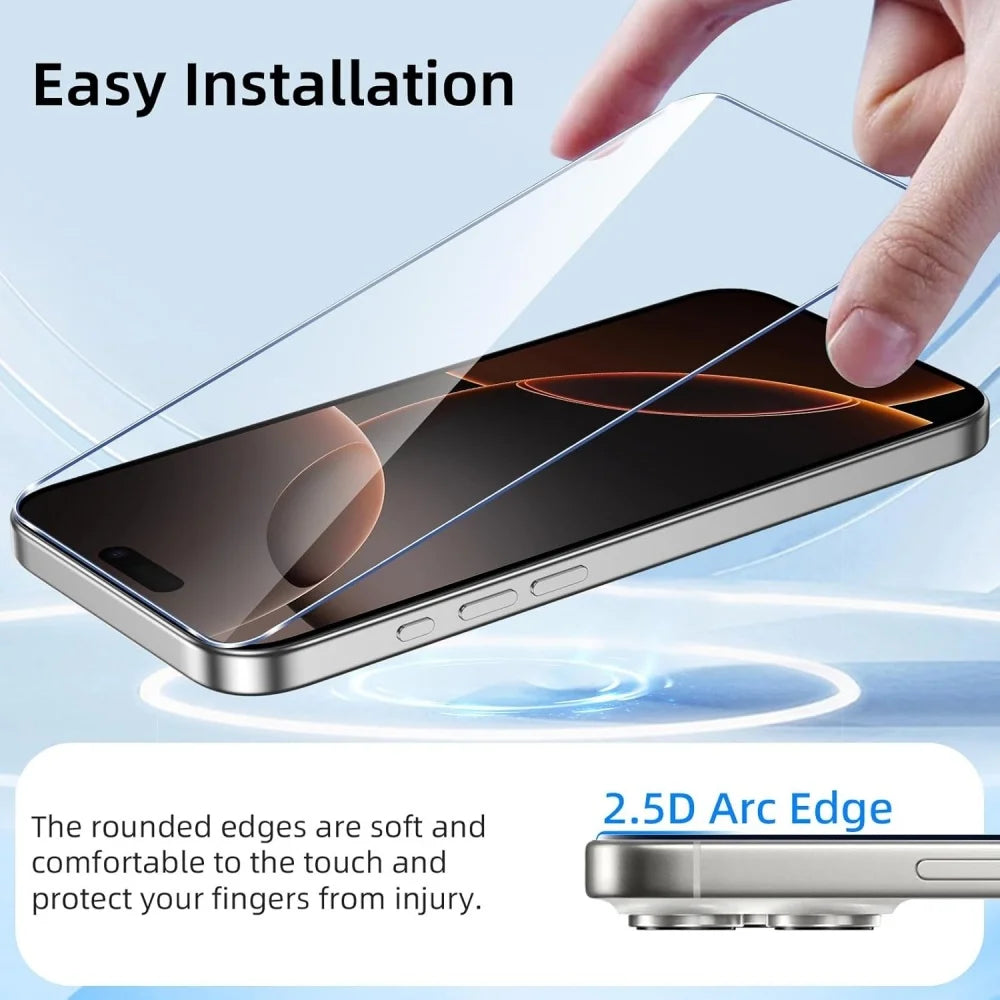 HD Tempered Glass Screen Protector for iPhone 11–18 Pro Max (1–5 Pack)