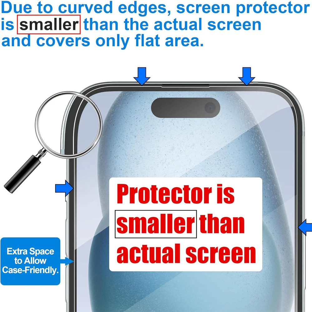 iPhone Tempered Glass Screen Protector (iPhone 11–18 Pro Max)