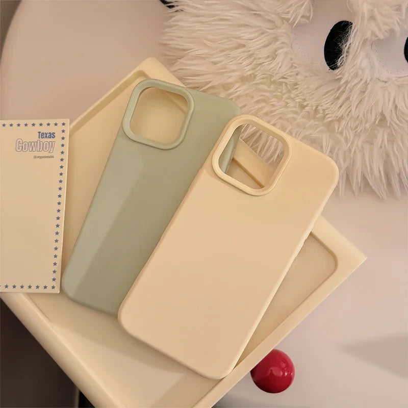 Silicone Solid Color Simple Fashion Phone Case