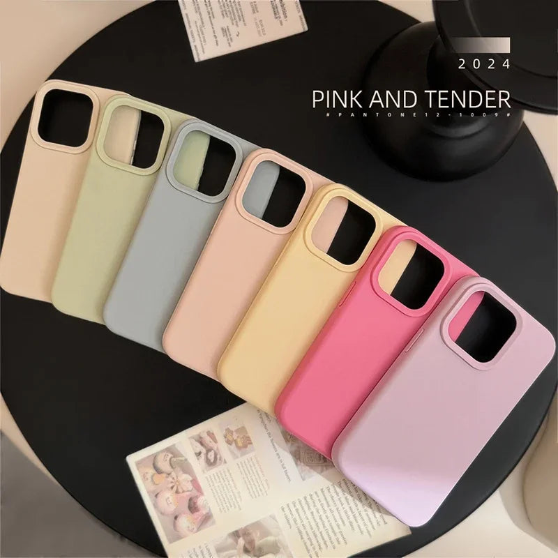 Silicone Solid Color Simple Fashion Phone Case