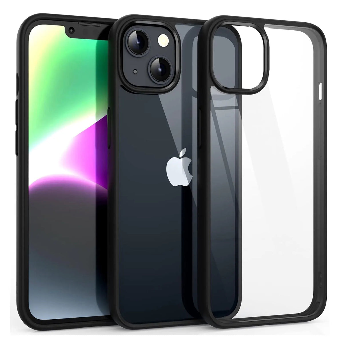 Colour Back Transparent Shockproof Phone Case