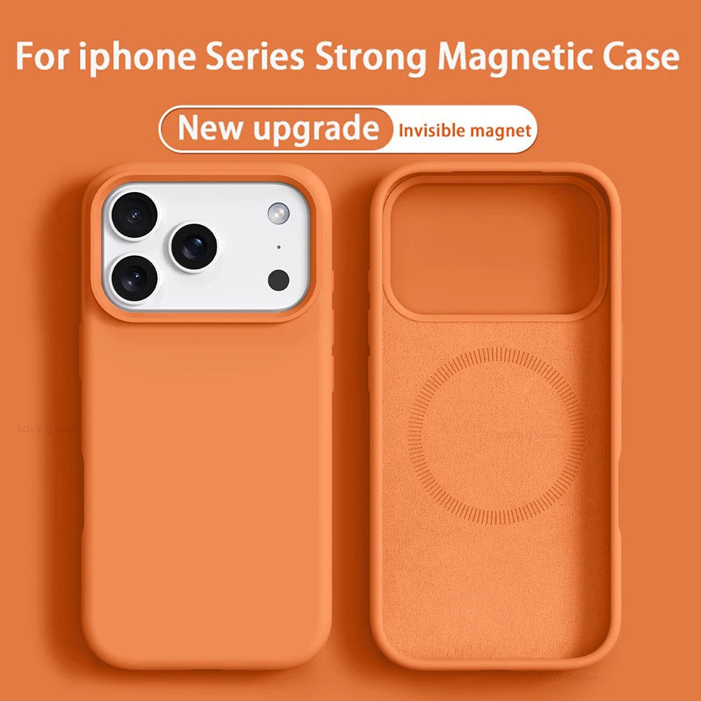MagSafe Phone Case Soft Liquid Silicone Cover