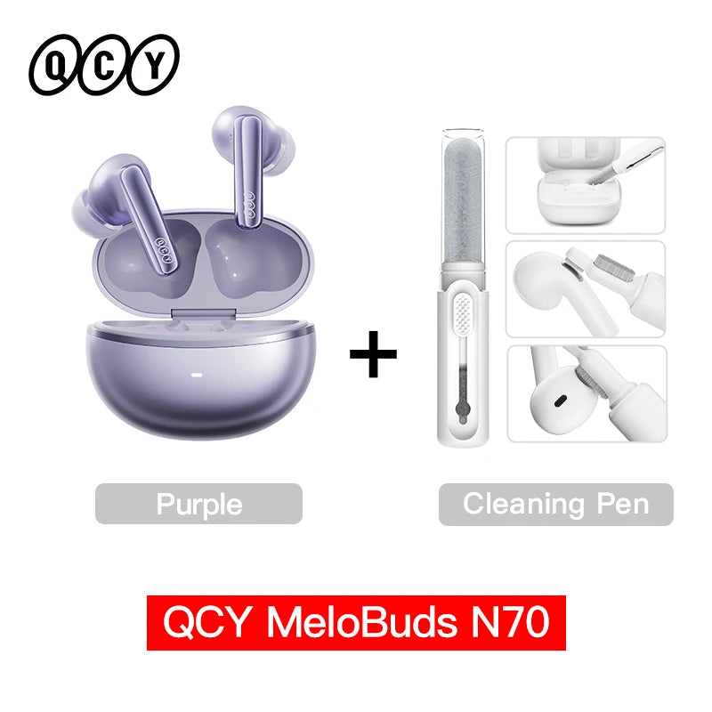 QCY MeloBuds N70 ANC Earbuds – Bluetooth 6.0, LDAC, 50H, IPX5