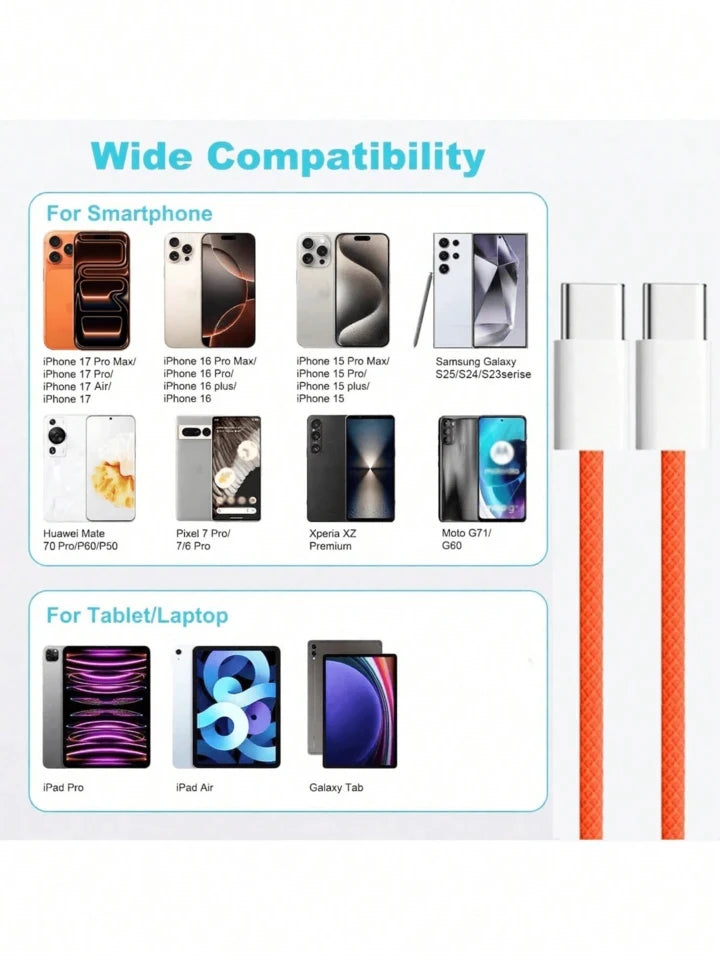 USB-C Nylon Braided Fast Charge Cable for iPhone