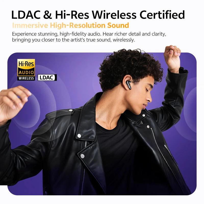 QCY MeloBuds N70 ANC Earbuds – Bluetooth 6.0, LDAC, 50H, IPX5