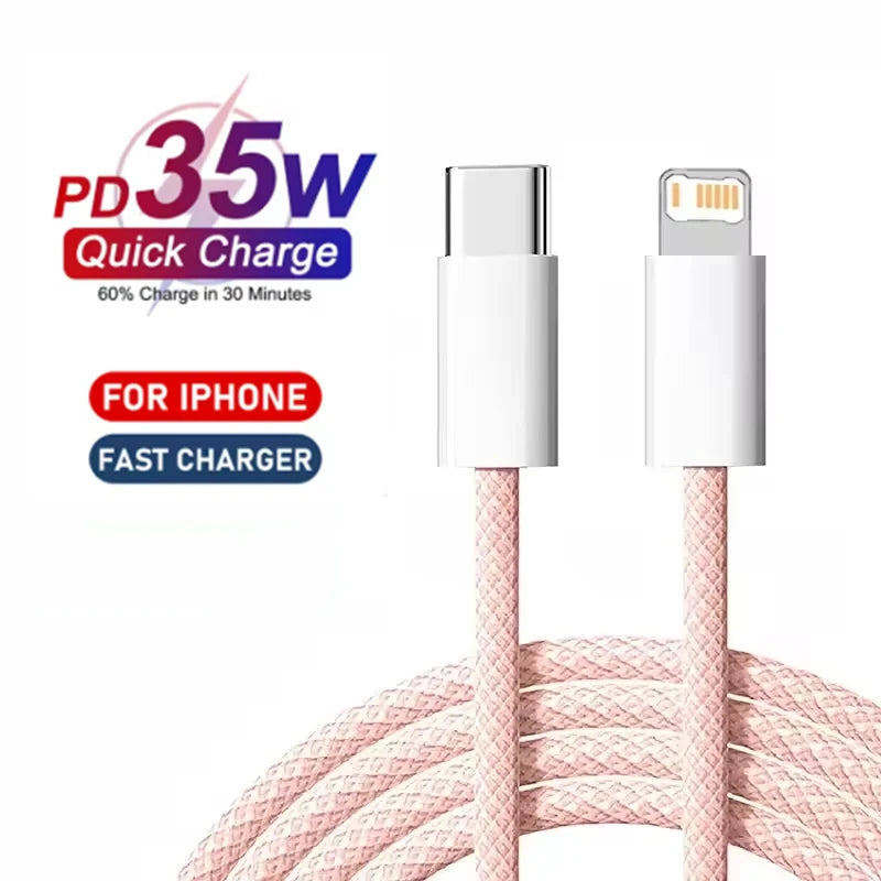 35W PD Braided Fast Charge USB-C Cable for iPhone