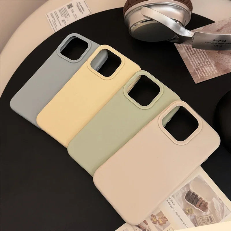 Silicone Solid Color Simple Fashion Phone Case