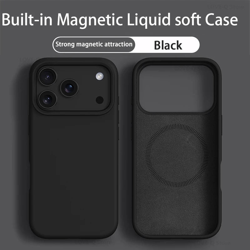 MagSafe Phone Case Soft Liquid Silicone Cover