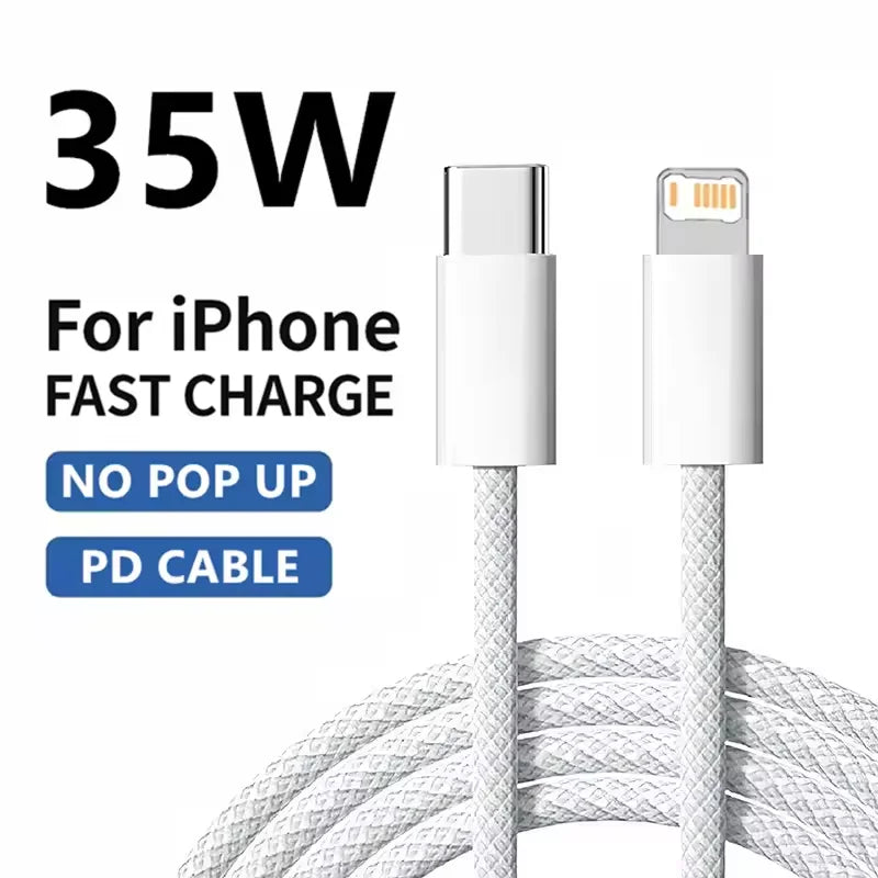 35W PD Braided Fast Charge USB-C Cable for iPhone
