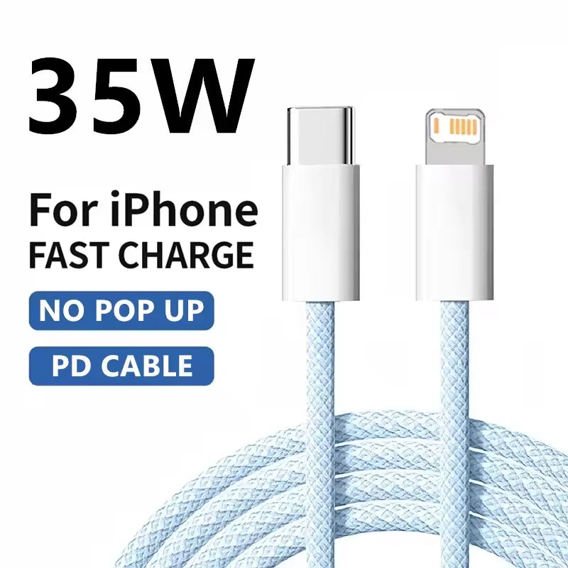 35W PD Braided Fast Charge USB-C Cable for iPhone